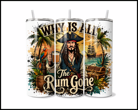 Why Is All The Rum Gone Stainless Steel Tumbler (5672)