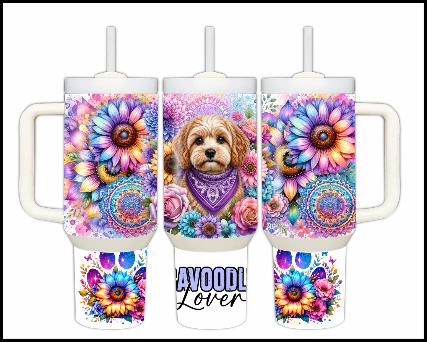 Cavoodle Lover Stainless Steel Big 40oz Tumbler (968)