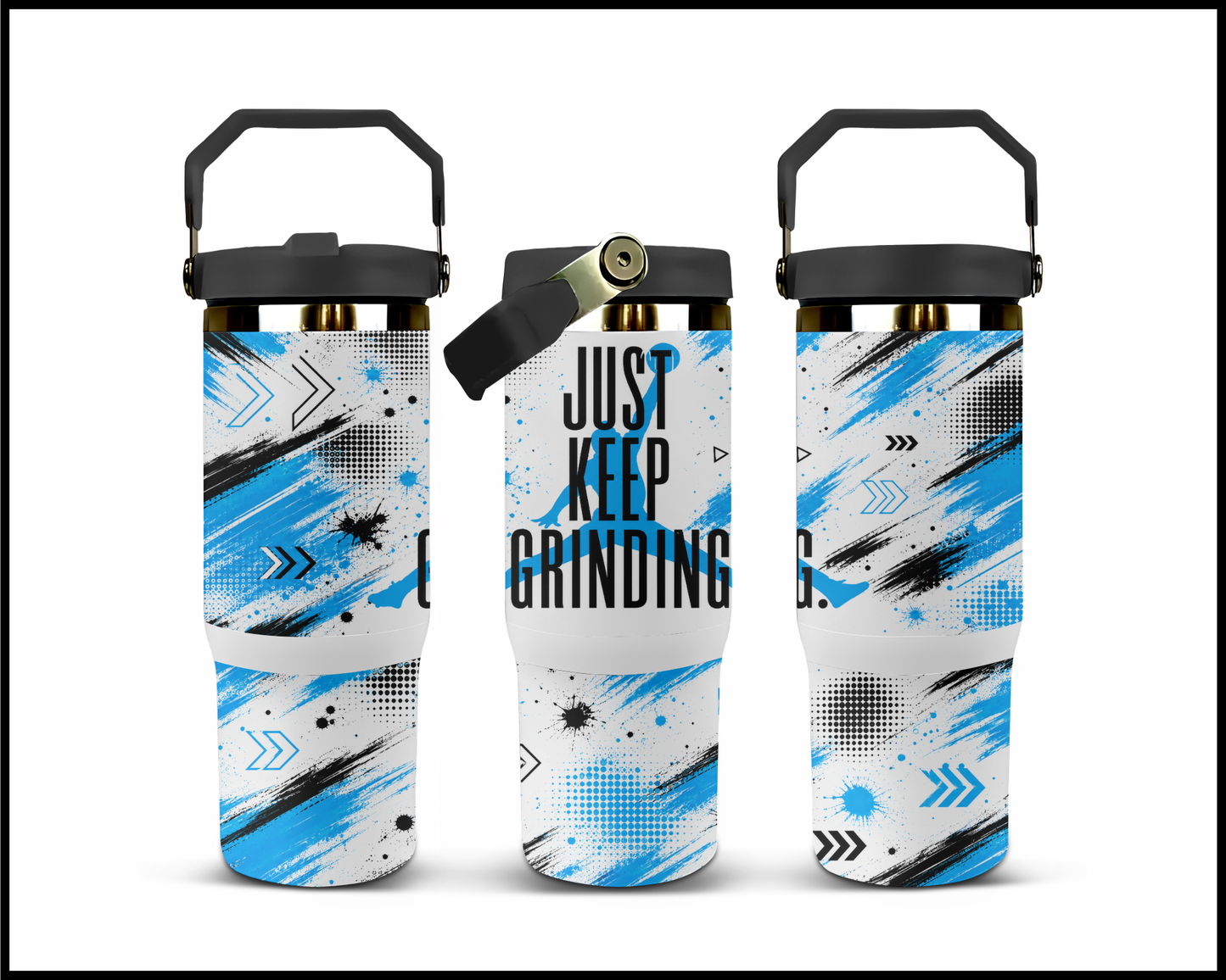 Michael Jordan - Just Keep Grinding Big Guzzler Stainless Steel Tumbler (1187)