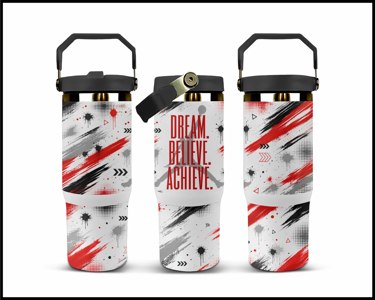 Michael Jordan - Dream, Believe, Achieve Big Guzzler Stainless Steel Tumbler (1188)