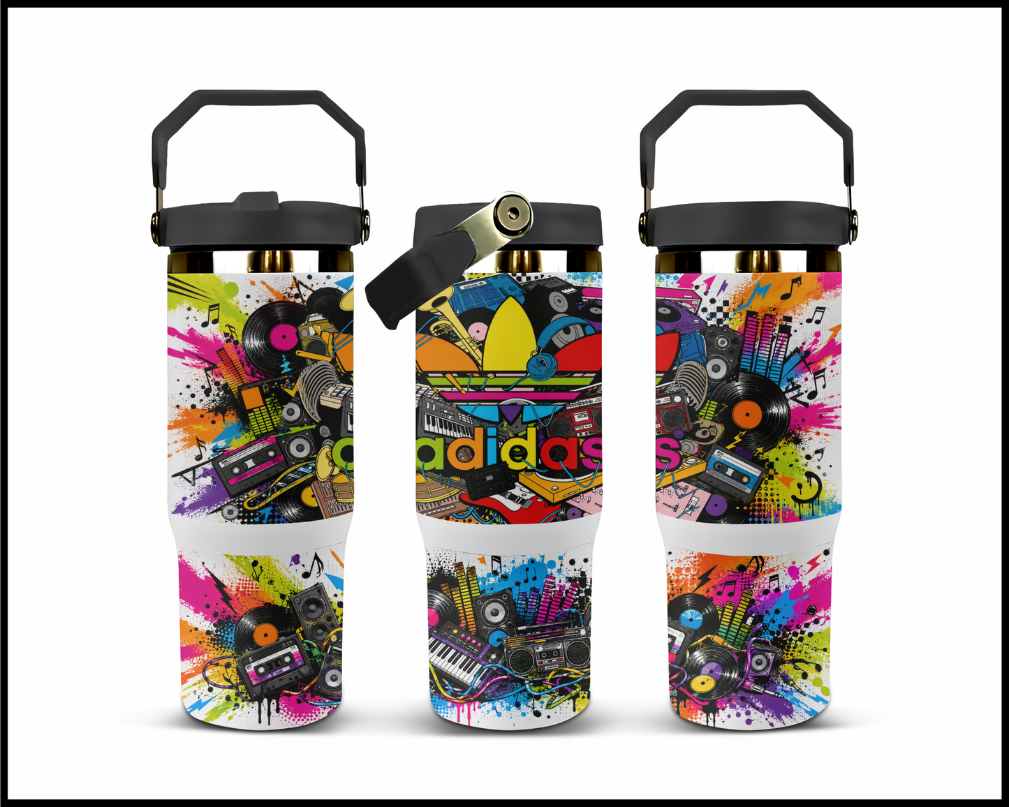 Retro Beats & Treats Big Guzzler Stainless Steel Tumbler (1185)