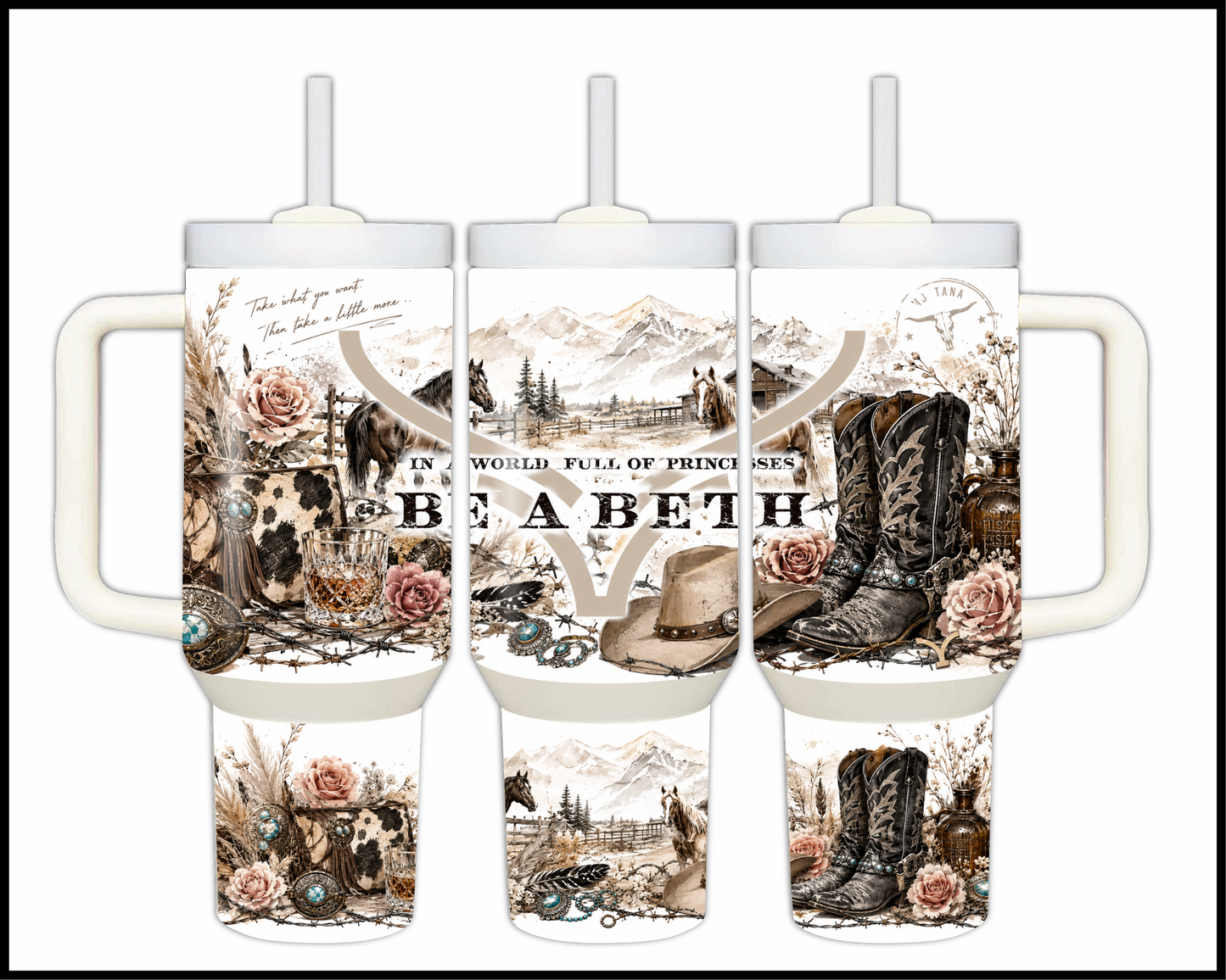 Yellowstone & Dutton Ranch inspired Big Guzzler Stainless Steel Tumbler (1001)