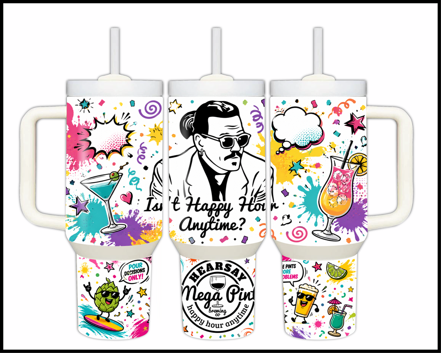 Johnny Deep - Hearsay Big Guzzler Stainless Steel Tumbler (1012)