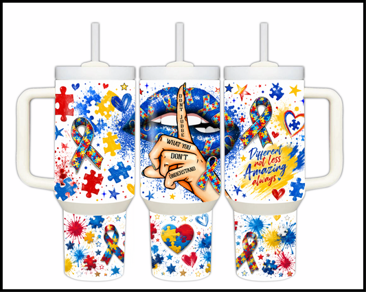 Autism Awareness Big Guzzler Stainless Steel Tumbler (1019)
