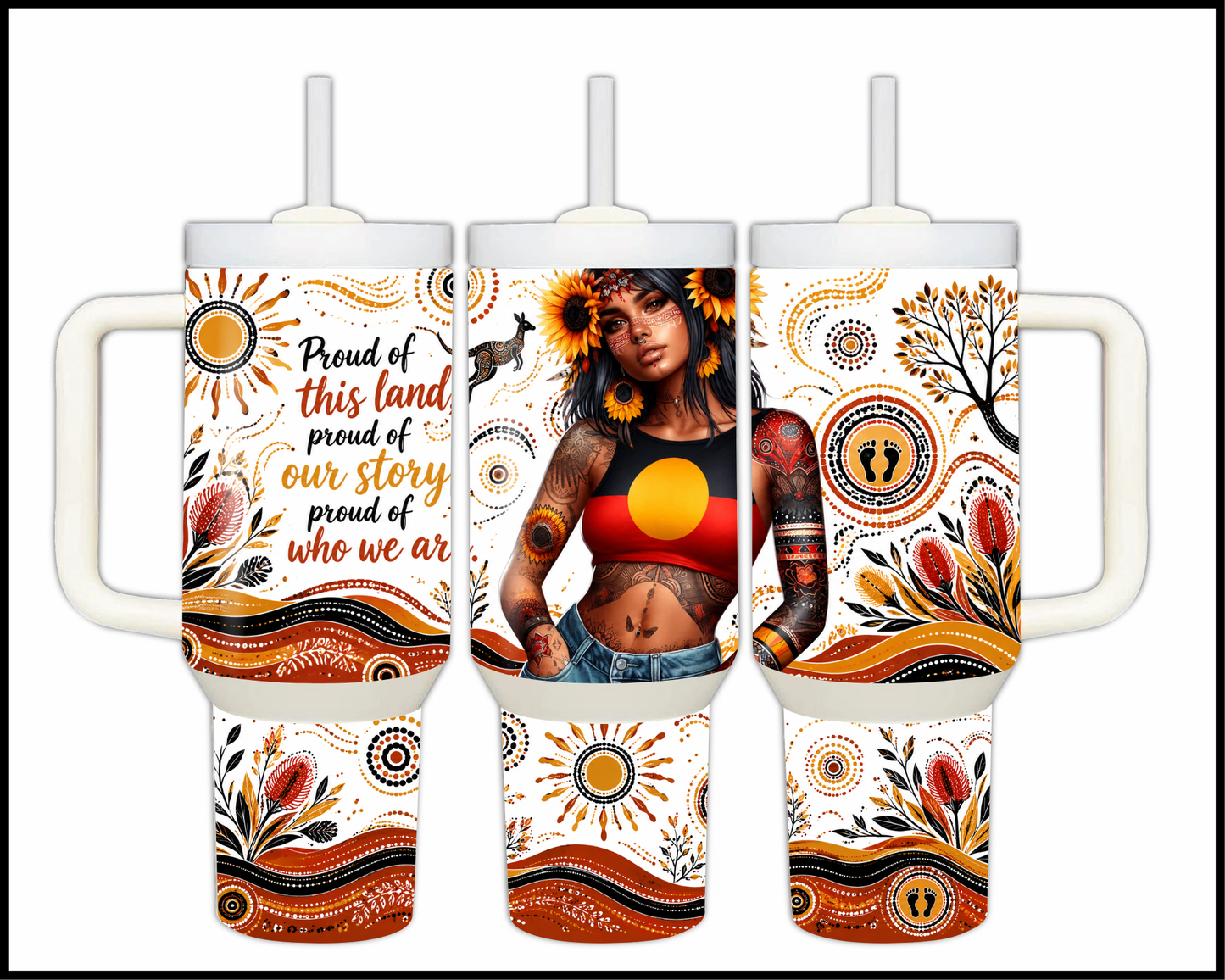Aboriginal Pride Big Guzzler Stainless Steel Tumbler (1022)