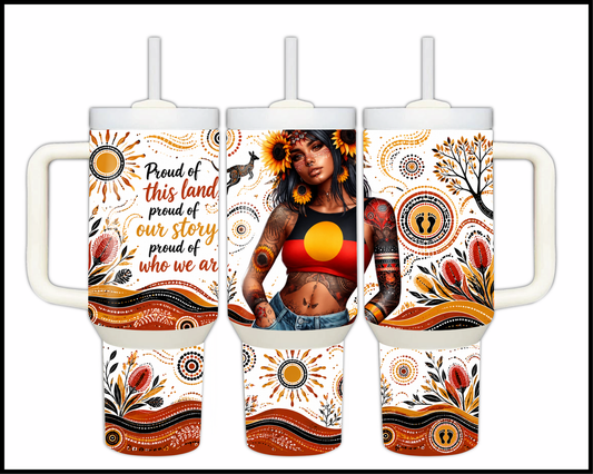Aboriginal Pride Big Guzzler Stainless Steel Tumbler (1022)