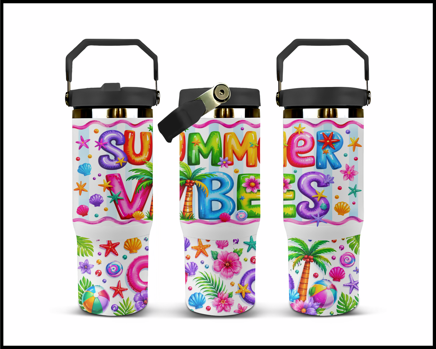 Summer Vibes Big Guzzler Stainless Steel Tumbler (1106)