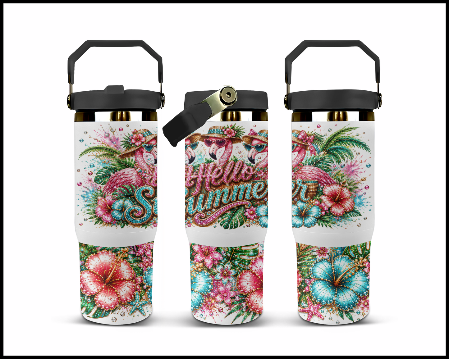 Hello Summer Big Guzzler Stainless Steel Tumbler (1107)