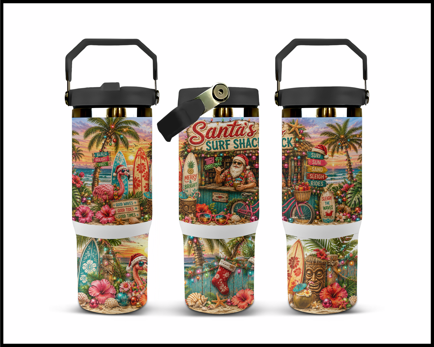 Santa's Surf Shack Big Guzzler Stainless Steel Tumbler (1110)