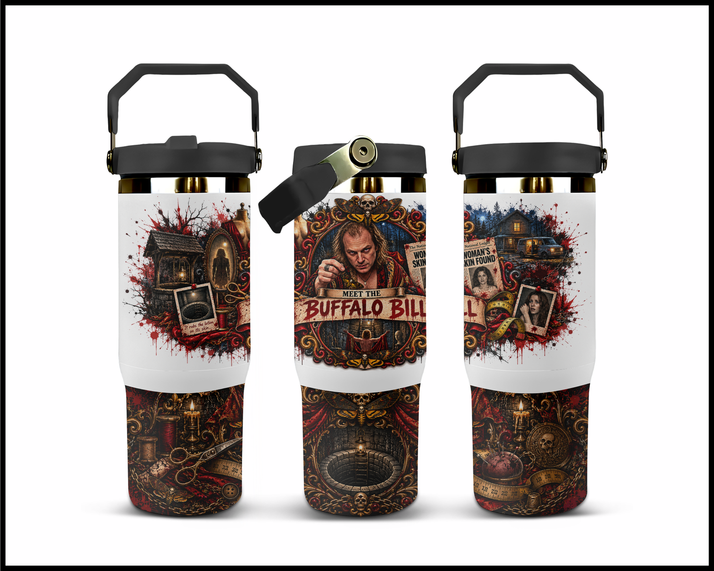 Sinister Sips - Buffalo Bill Big Guzzler Stainless Steel Tumbler (1116)