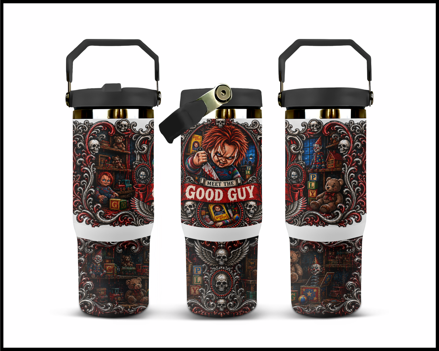Sinister Sips - Chucky Big Guzzler Stainless Steel Tumbler (1118)