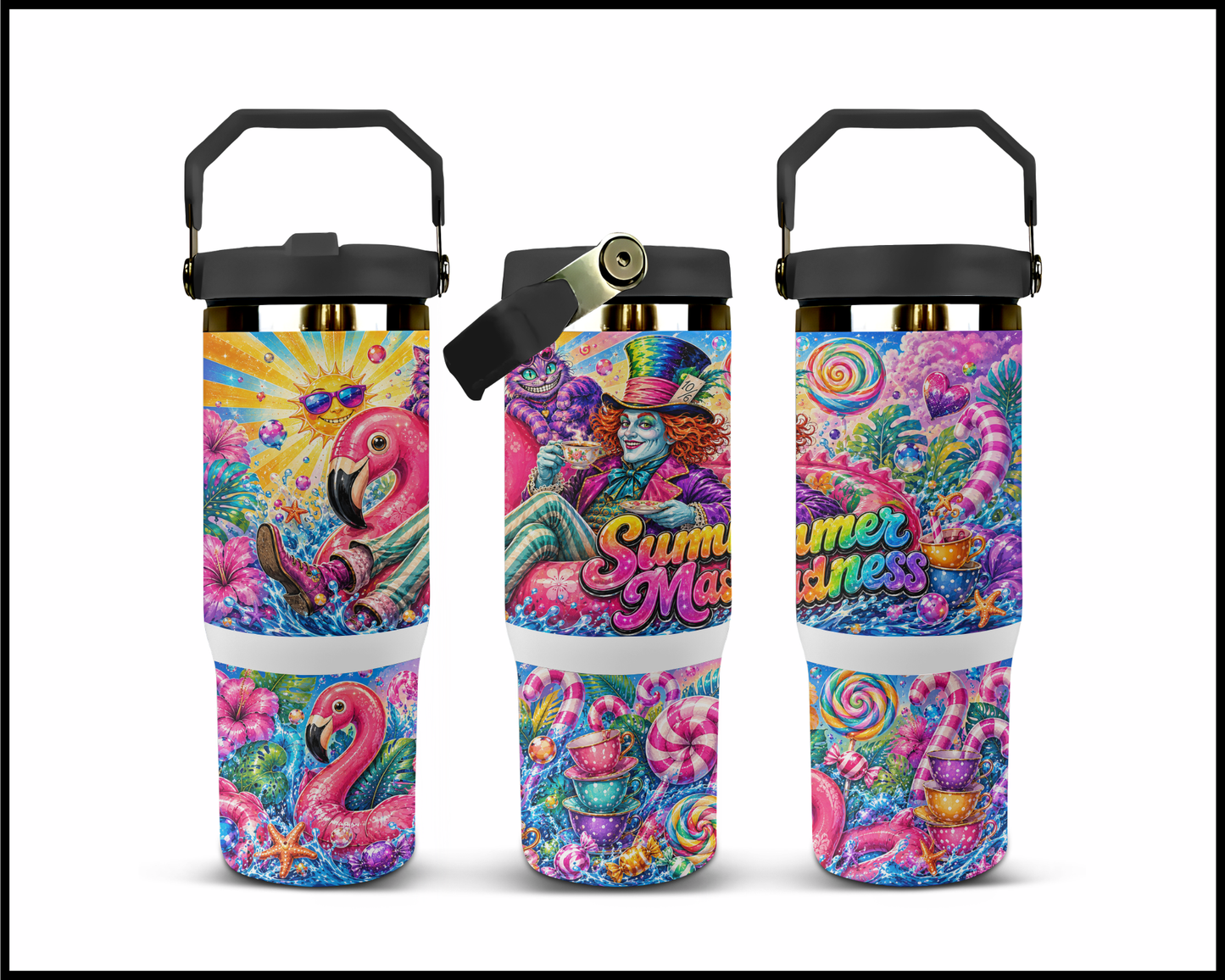 Alice In Wonderland Inspired Big Guzzler Stainless Steel Tumbler (1126)