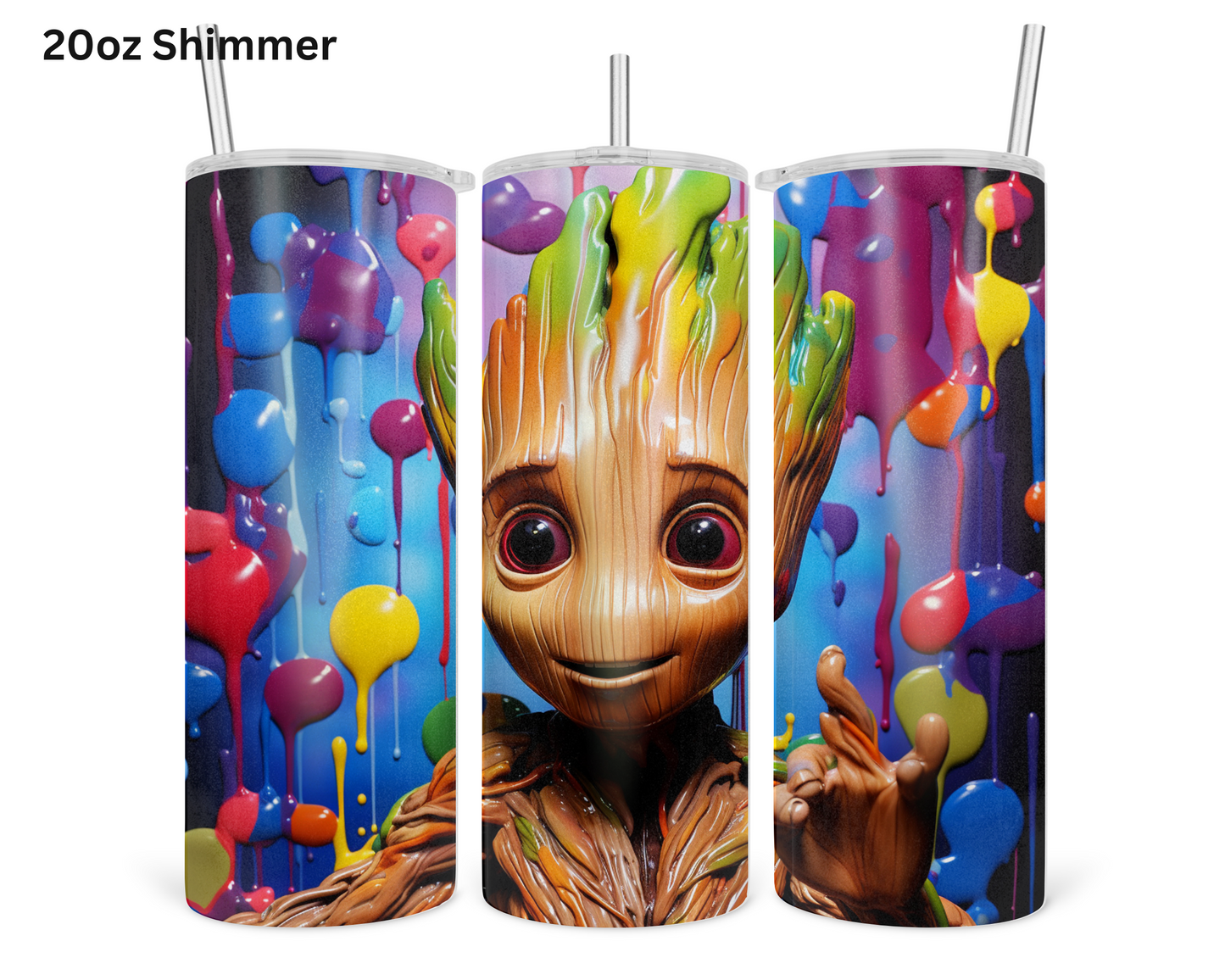 Groot Paint Splash Tumbler