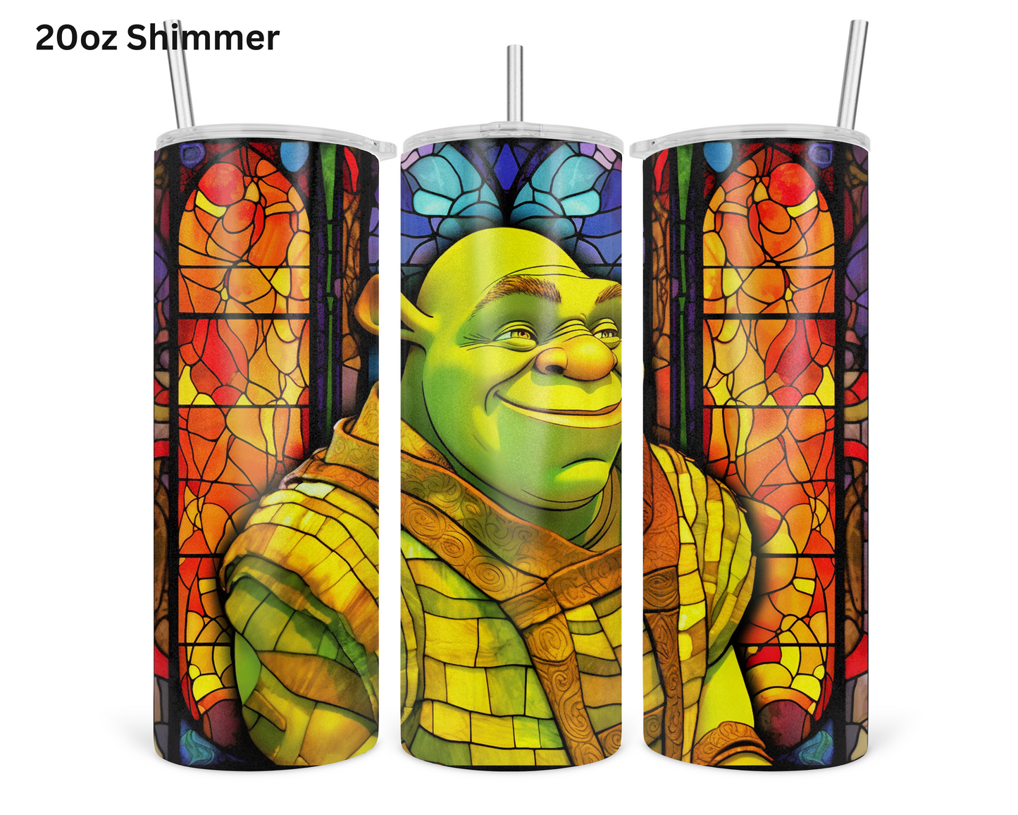 Shrek Stained Glass Tumbler