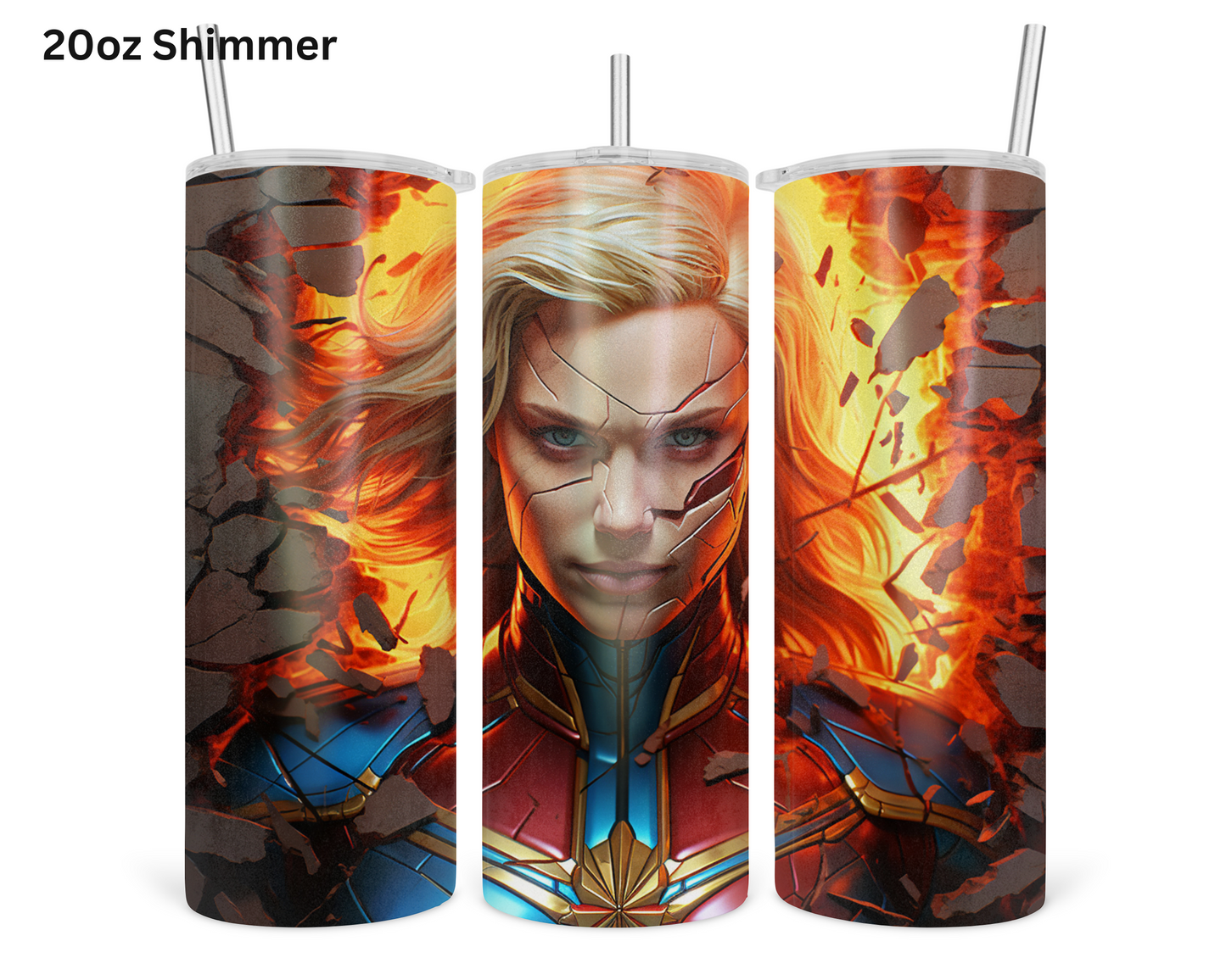 Captain Marvel (Face) Wall Break Tumbler