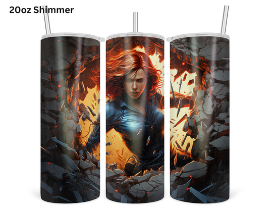 Black Widow Wall Break Tumbler