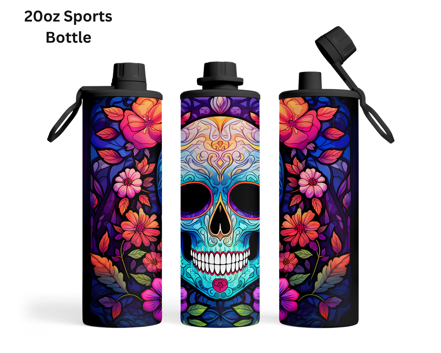 Black Eyed Candy Skull Tumbler