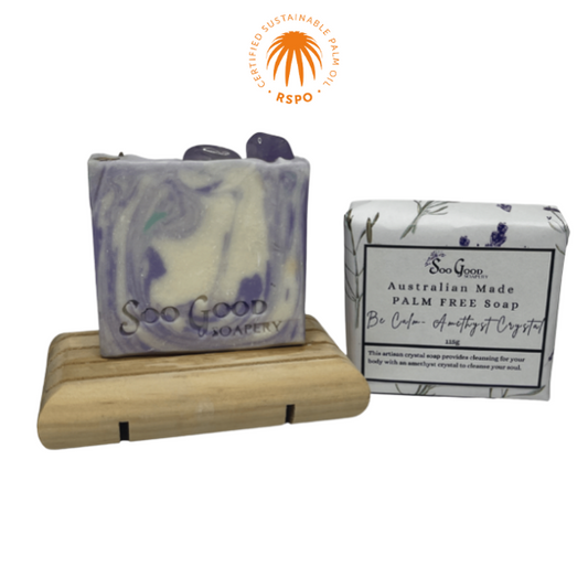 Be Calm Lavender Amethyst Tumbled Artisan Soap
