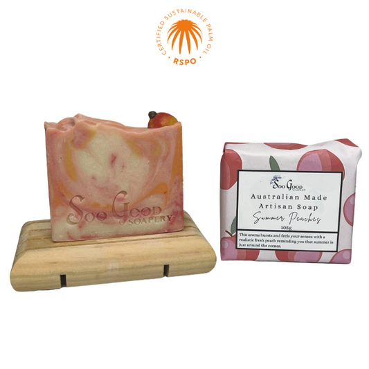 Summer Peaches Whimsical  Soap